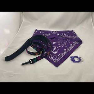 Grateful Dead Dog Leash, Bandana & Carabiner